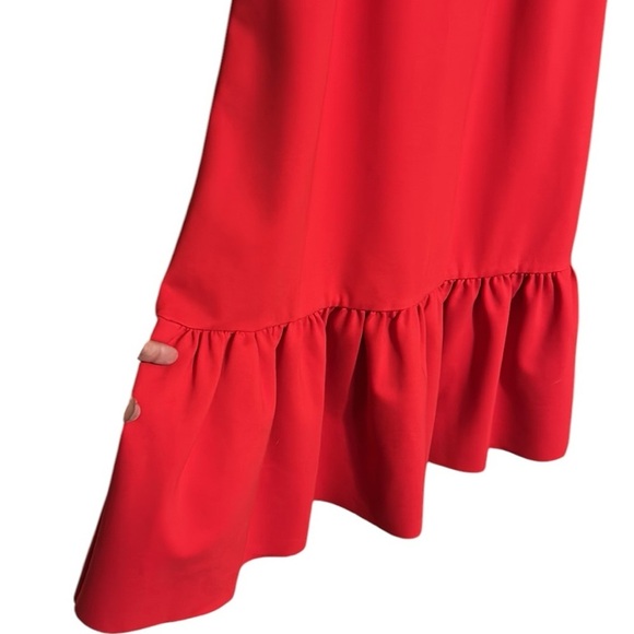 Maeve Anthropologie Red Alissa Swing Midi Dress Sleeveless Size XS - Picture 7 of 10